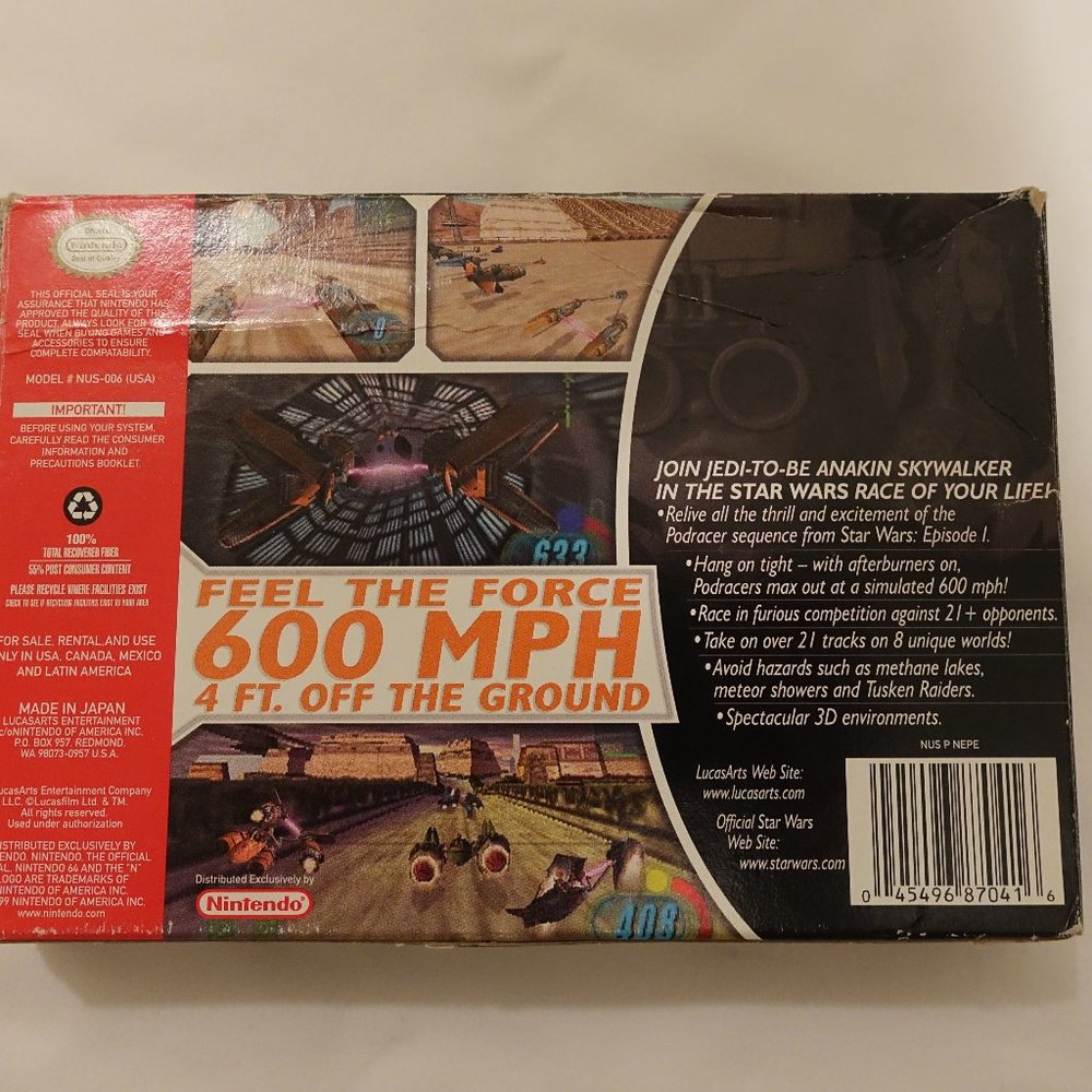 Star Wars: Episode I Racer N64 Nintendo 64 Complete Boxed Game - Picture 4 of 5